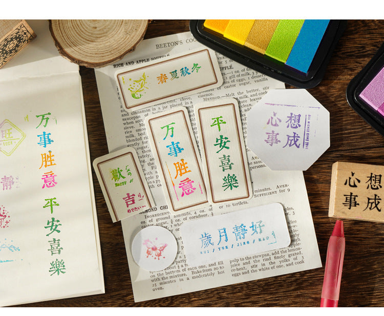 5-Color Gradient Color Stamp Ink Pad Large Box