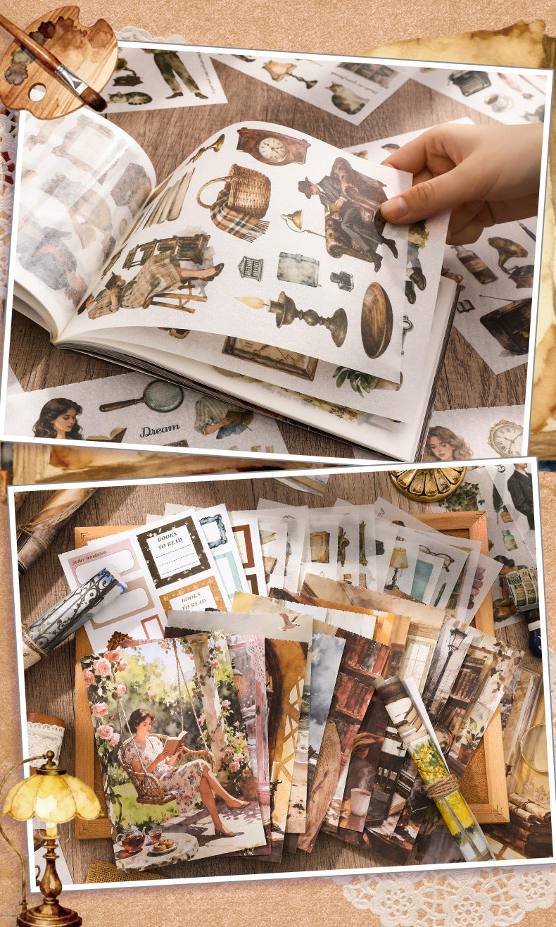 Reading Time Retro Sticker Book