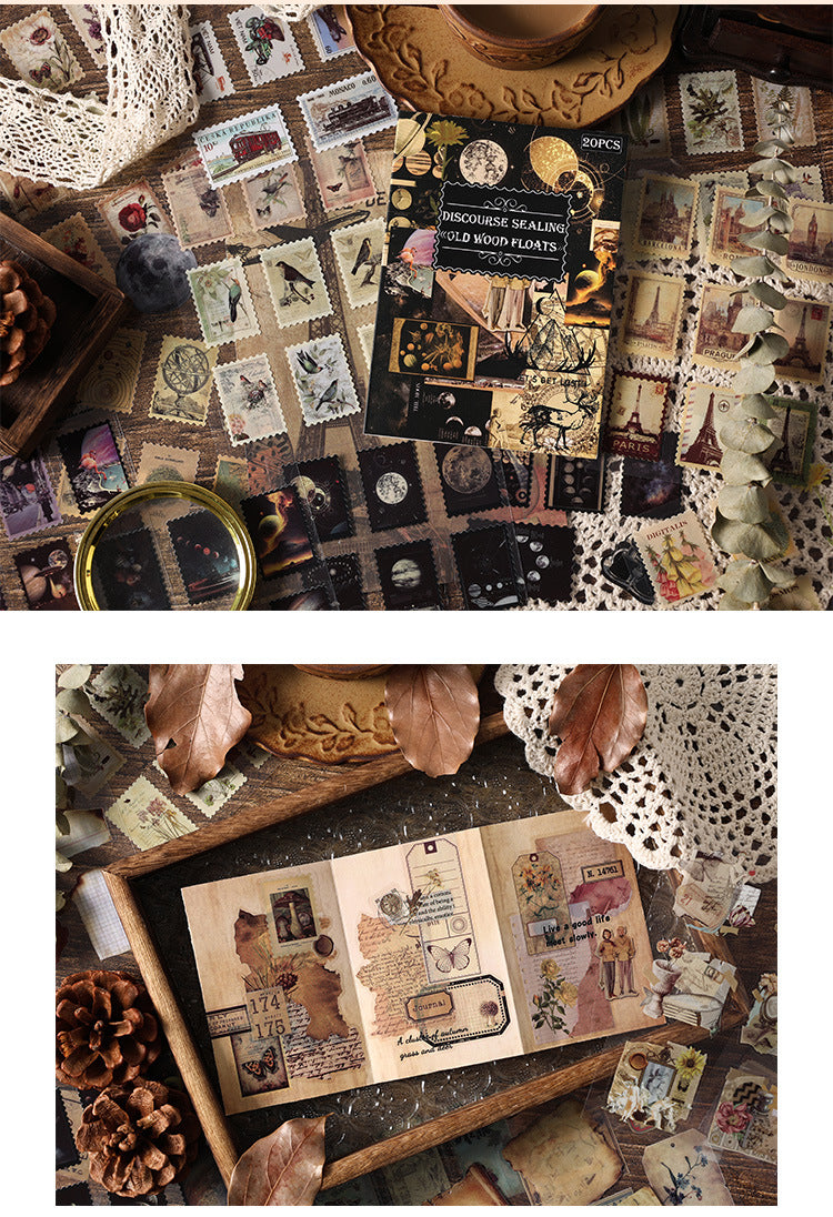 Old Wood Floats PET Stickers Book