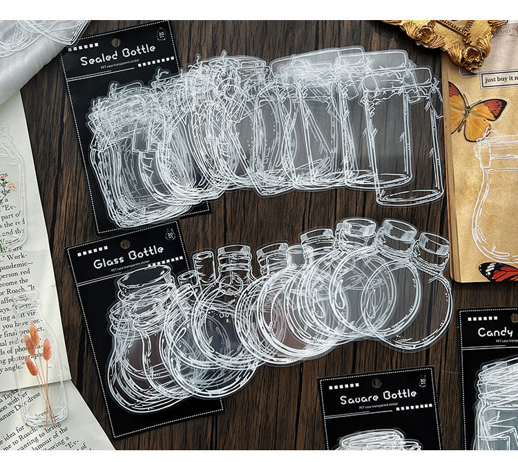 Love in Glass Bottle PET Sticker Set