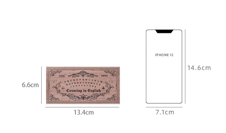 Alphabet and Number Wooden Stamp Box