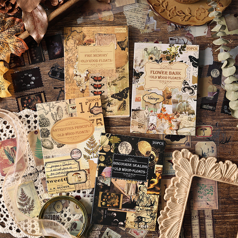 Old Wood Floats PET Stickers Book
