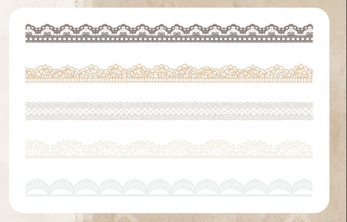 Clustered of Flowers Lace PET Sticker Set