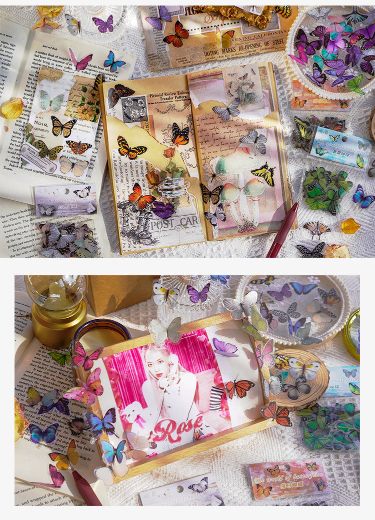 The World of Butterfly PET Sticker Set