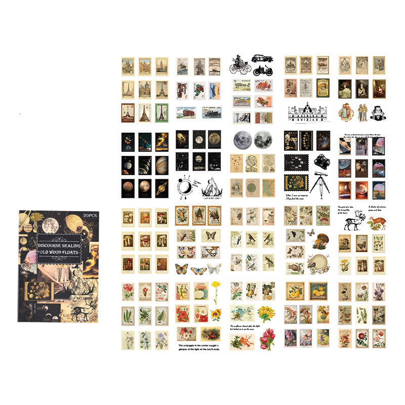 Old Wood Floats PET Stickers Book