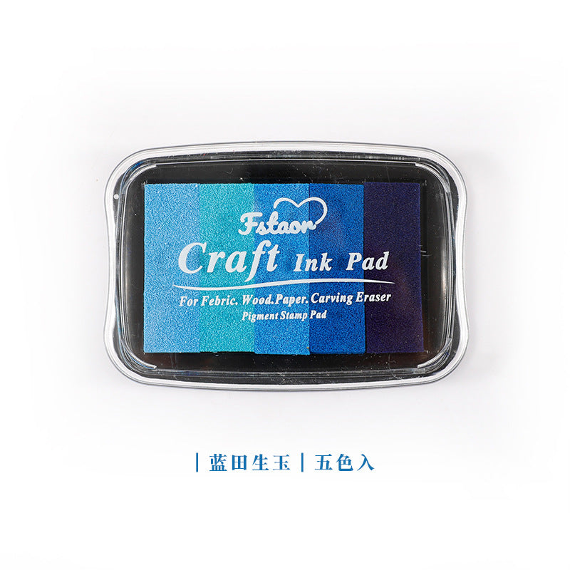 5-Color Gradient Color Stamp Ink Pad Large Box
