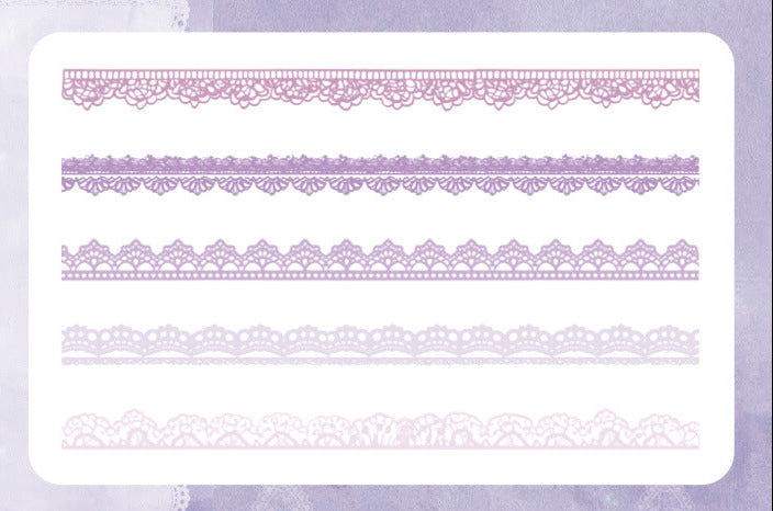Clustered of Flowers Lace PET Sticker Set