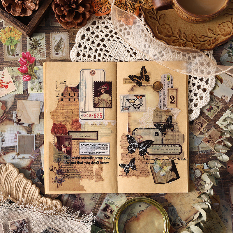 Old Wood Floats PET Stickers Book