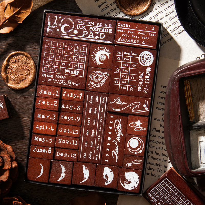 Galaxy Overflow Wooden Stamps Box