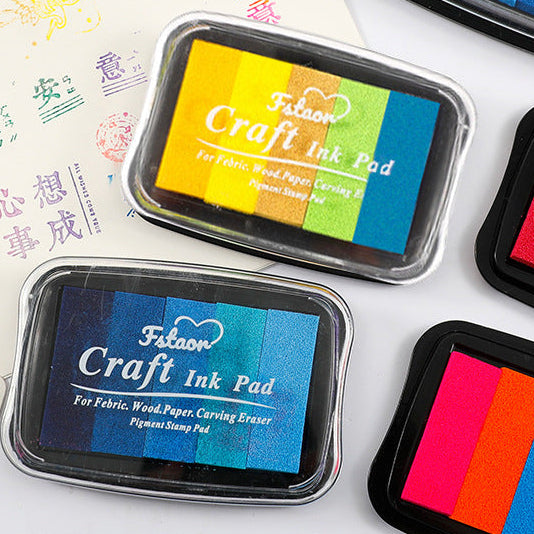 5-Color Gradient Journal Stamp Ink Pad