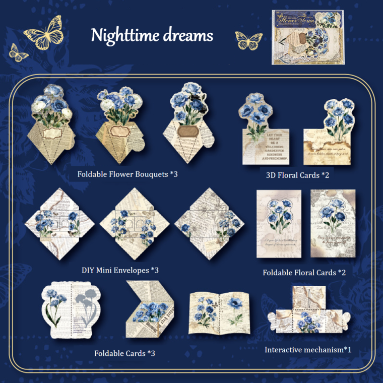 Flower Town Vintage Scrapbooking Paper