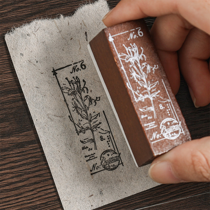 Floral Appreciation Wooden Journal Stamp Box