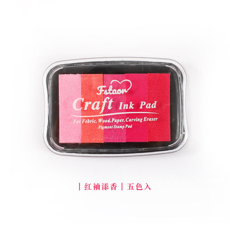 5-Color Gradient Color Stamp Ink Pad Large Box