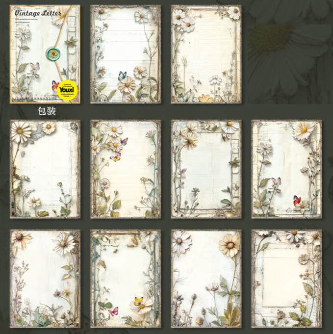 Vintage Letter Scrapbooking Paper