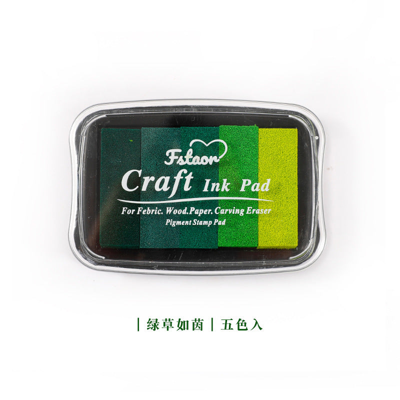 5-Color Gradient Color Stamp Ink Pad Large Box