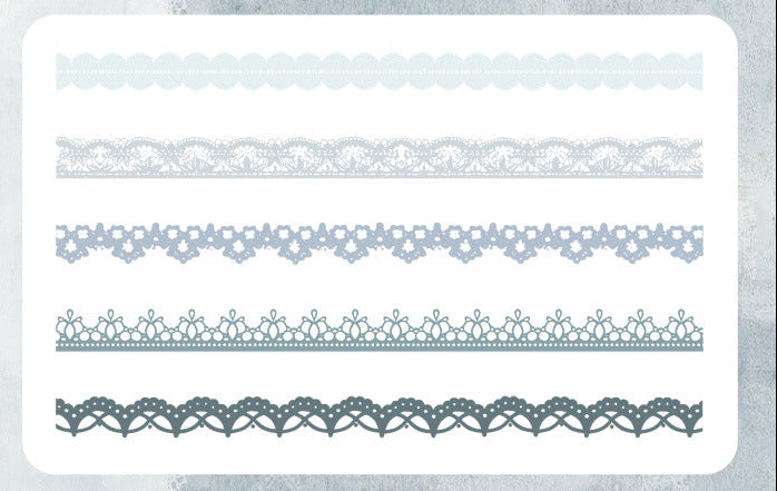 Clustered of Flowers Lace PET Sticker Set