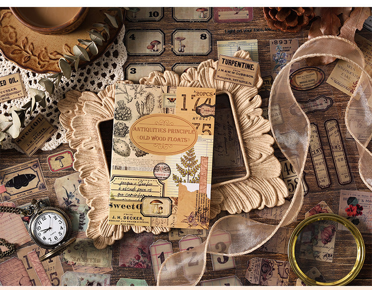 Old Wood Floats PET Stickers Book