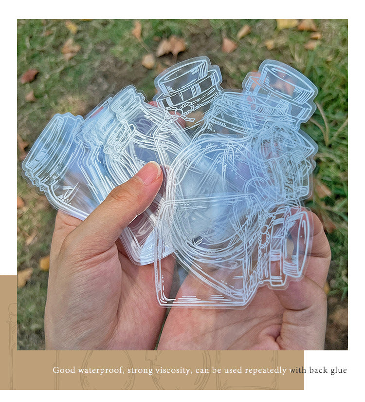 Love in Glass Bottle PET Sticker Set