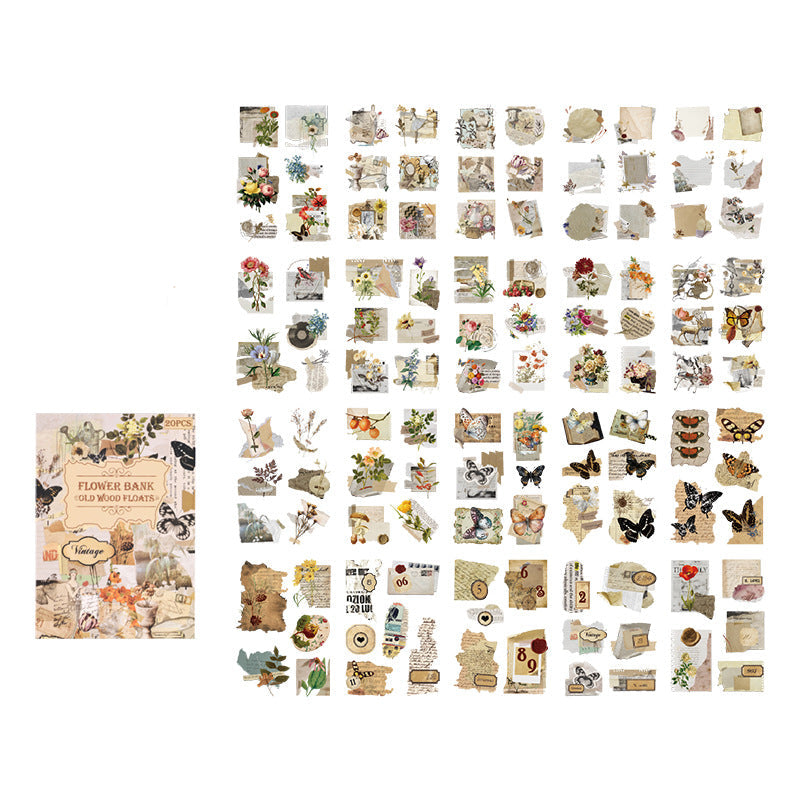 Old Wood Floats PET Stickers Book