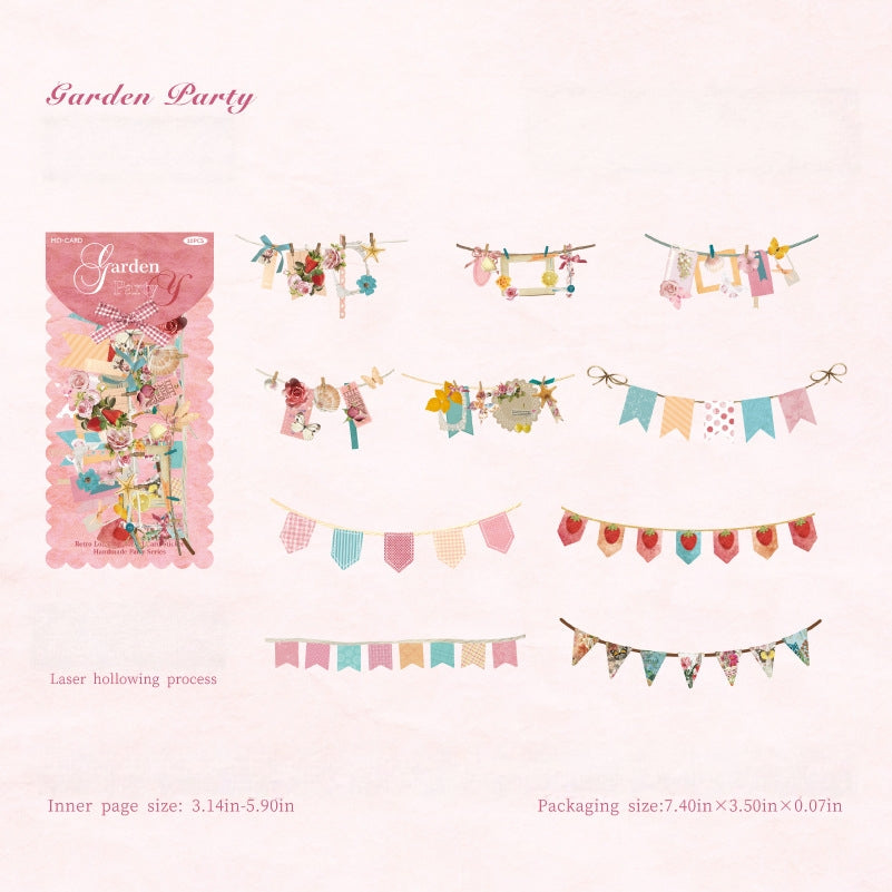 Party Garland Hard Card Stickers