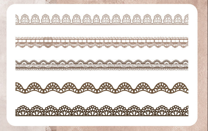 Clustered of Flowers Lace PET Sticker Set