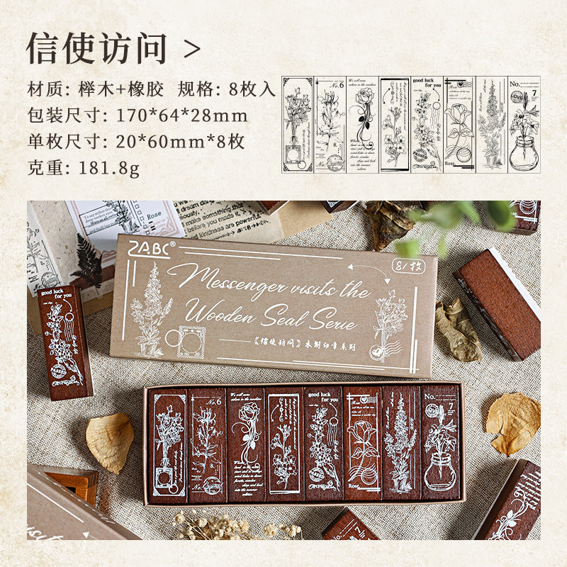 Floral Appreciation Wooden Journal Stamp Box