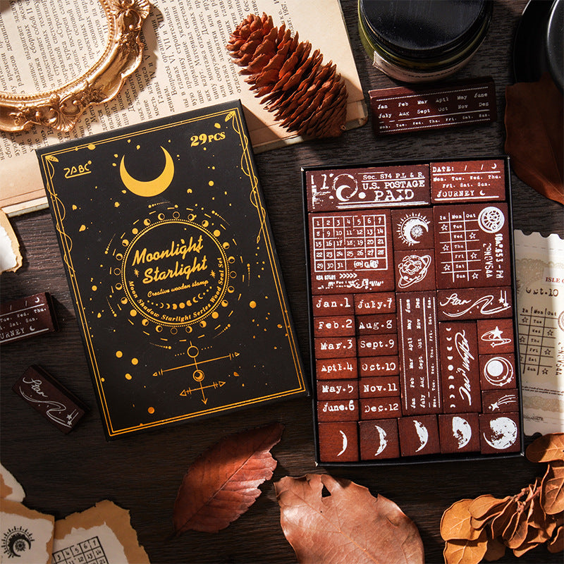 Galaxy Overflow Wooden Stamps Box
