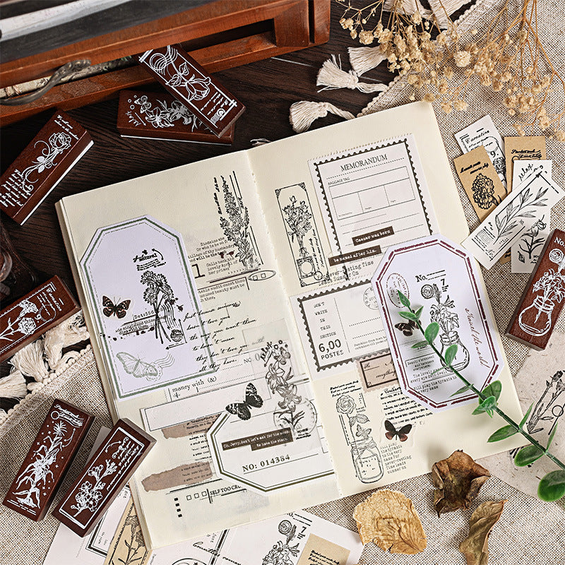 Floral Appreciation Wooden Journal Stamp Box