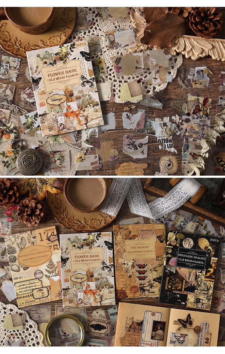 Old Wood Floats PET Stickers Book