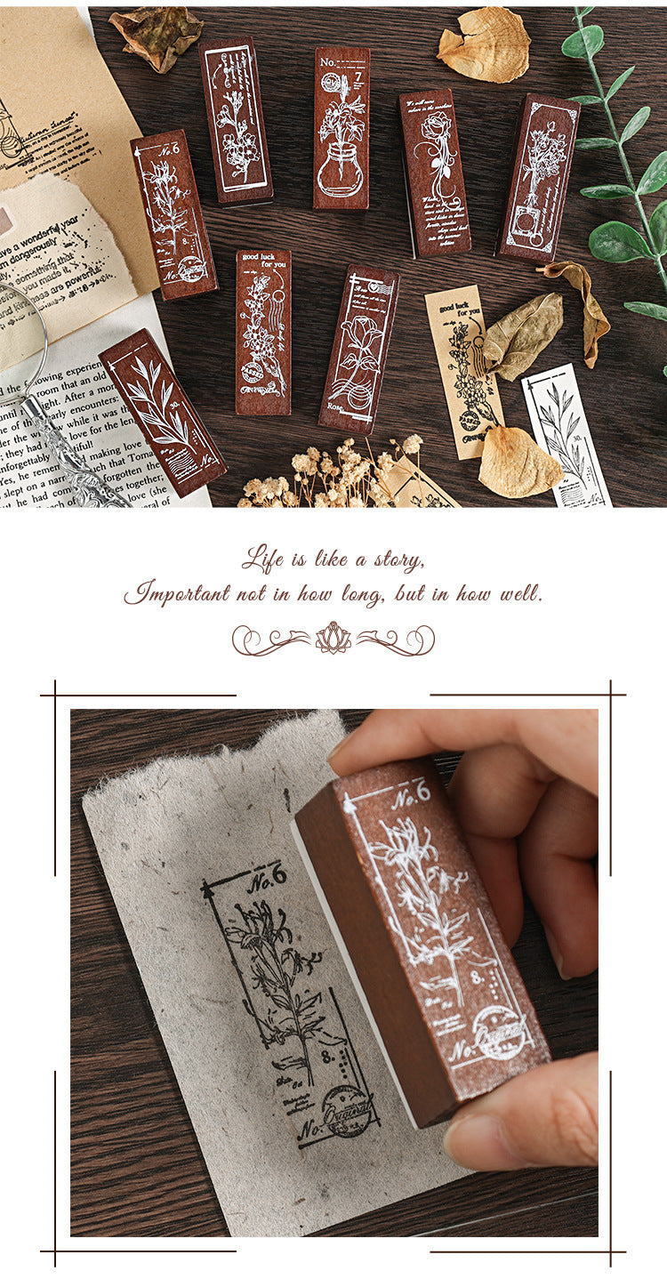 Floral Appreciation Wooden Journal Stamp Box