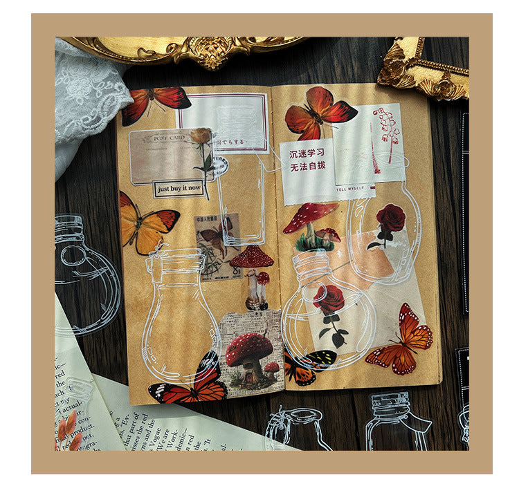 Love in Glass Bottle PET Sticker Set
