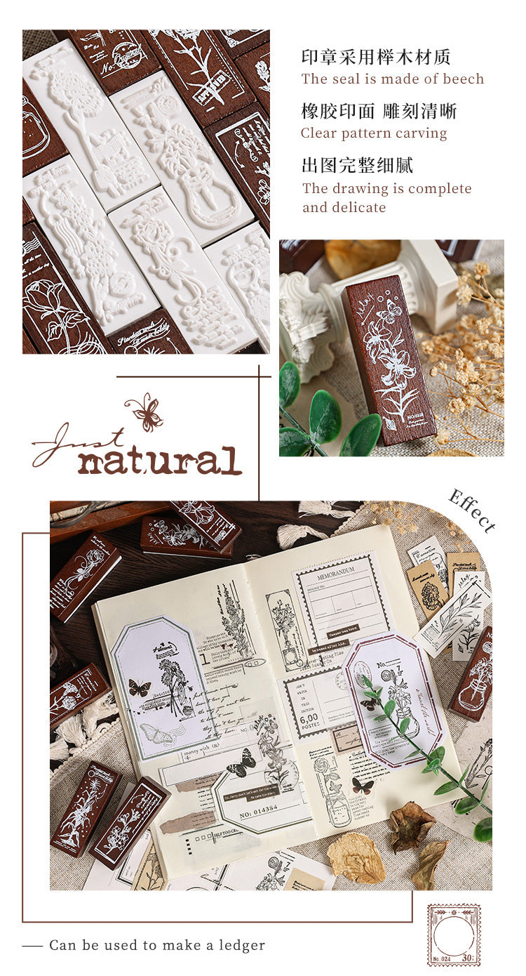 Floral Appreciation Wooden Journal Stamp Box