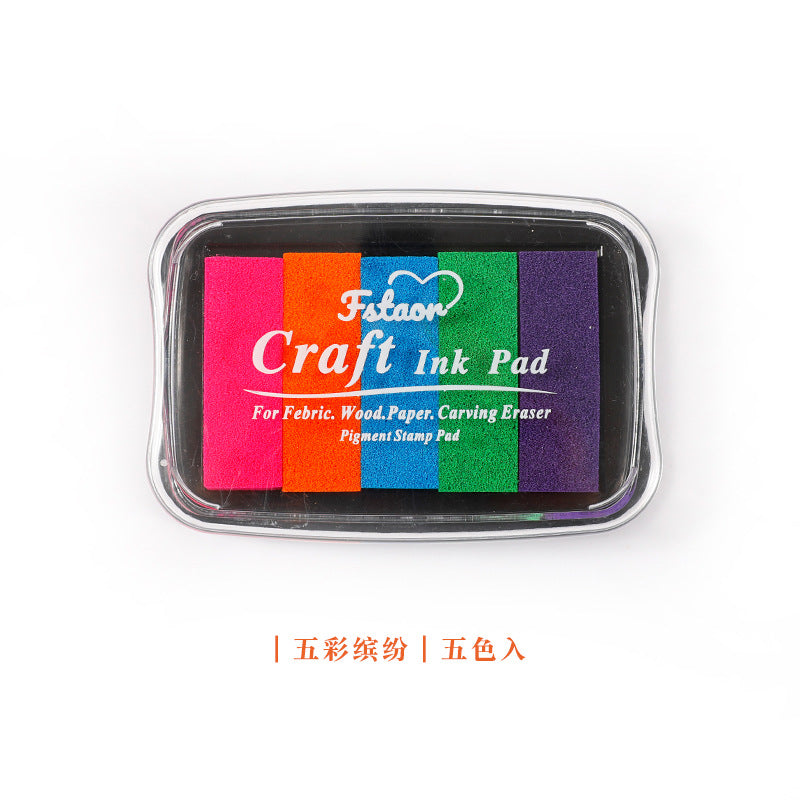 5-Color Gradient Color Stamp Ink Pad Large Box