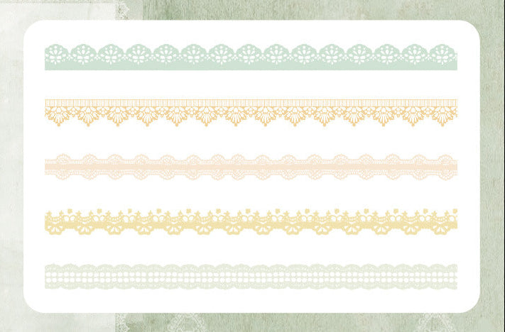 Clustered of Flowers Lace PET Sticker Set