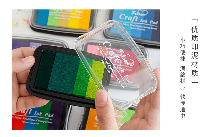 5-Color Gradient Color Stamp Ink Pad Large Box
