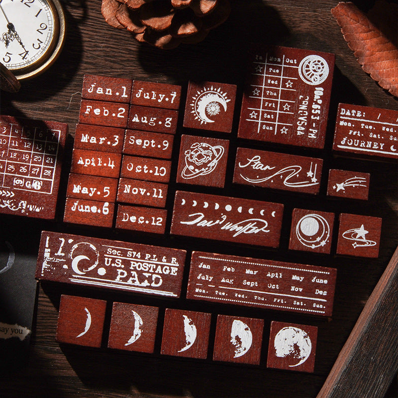 Galaxy Overflow Wooden Stamps Box