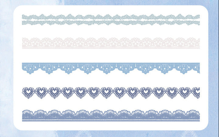 Clustered of Flowers Lace PET Sticker Set
