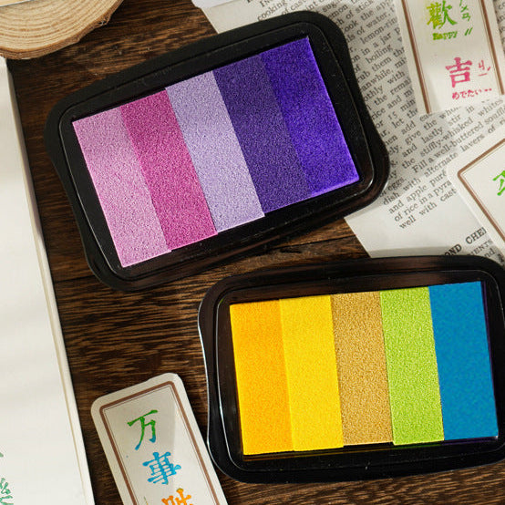 5-Color Gradient Journal Stamp Ink Pad