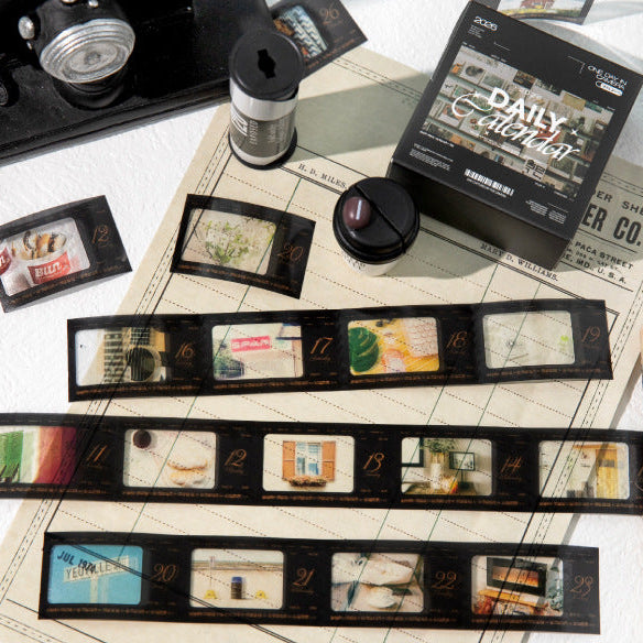 2026 Calendar Daily Film Tape