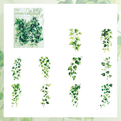 Forest Leaf Shadow Sticker Set