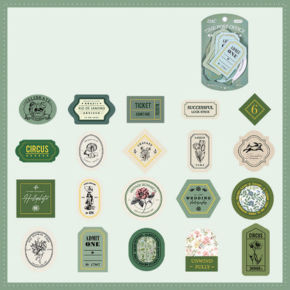 Collection Time Retro Stickers Set