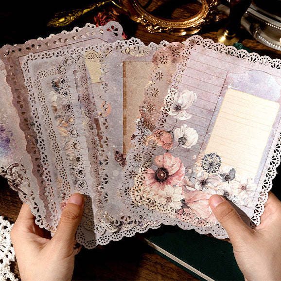 Vintage Hollow Lace Kraft Paper