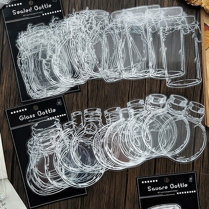Love in Glass Bottle PET Stickers Set