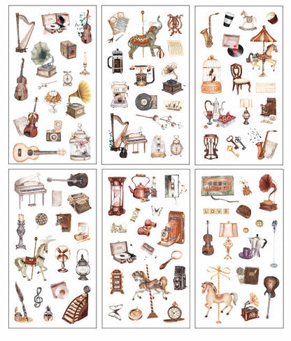 Nostalgia Record PET Stickers Set