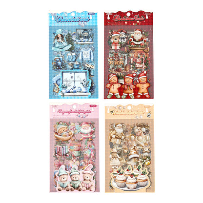 Christmas Snowy Night PET Stickers Set