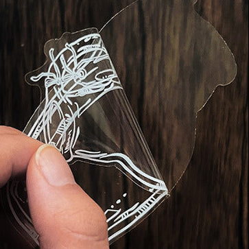 Love in Glass Bottle PET Stickers Set