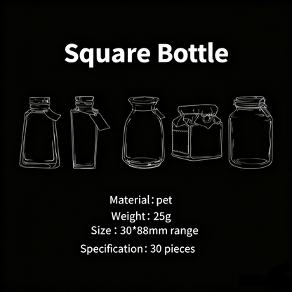 Love in Glass Bottle PET Stickers Set