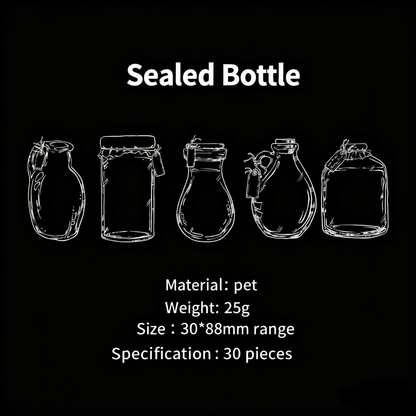 Love in Glass Bottle PET Stickers Set