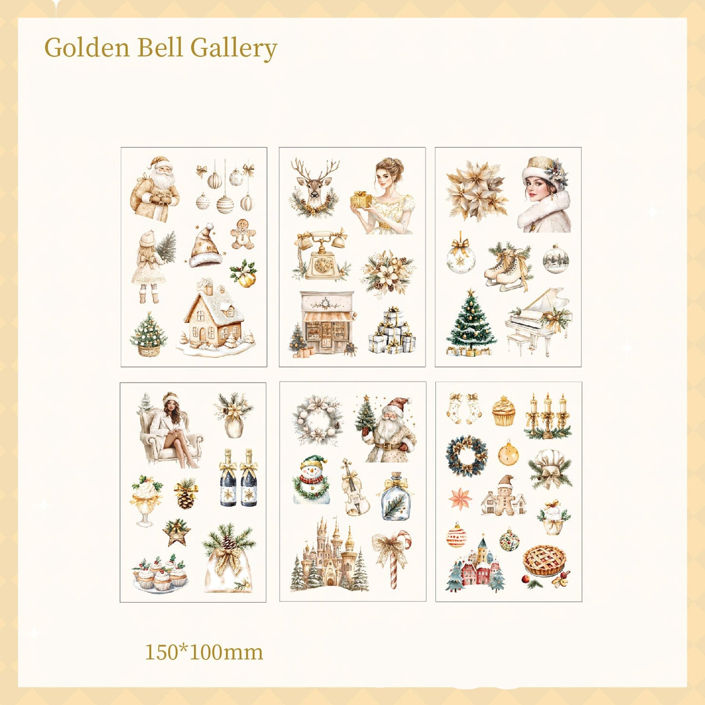 Christmas Snowy Night PET Stickers Set