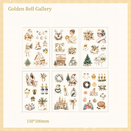 Christmas Snowy Night PET Stickers Set